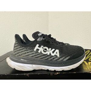 Hoka One One Black Athletic Shoes with White Logo